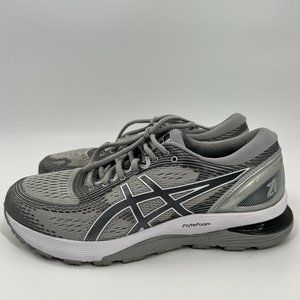 ASICS Womens Gel-Nimbus 21 Grey White SkyLight FlyteFoam Running Shoes Size 9
